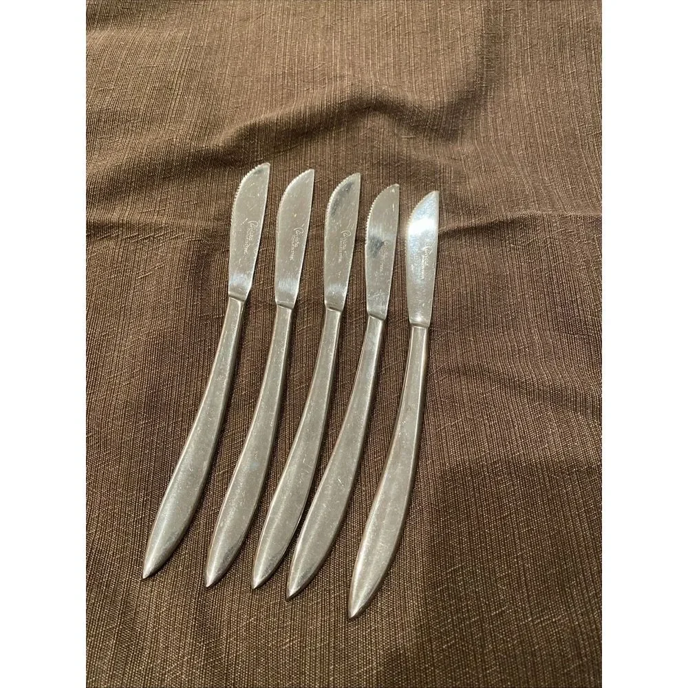 Lot of‎ 5 Riviera Stainless Steel Japan Flatware Steak Knives